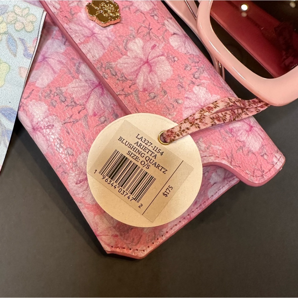 NEW LoveShack Fancy Arietta Square Sunglasses BLUSHING QUARTZ Floral Pink NWT - Picture 4 of 12